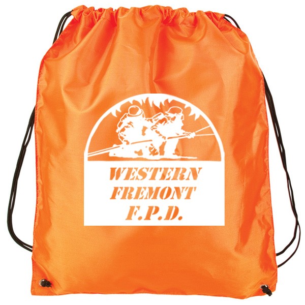 drawstring backpack with logo