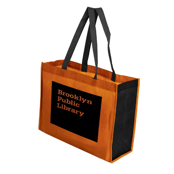 Two Toned Gusseted Tote Bag Promo 4allpromos