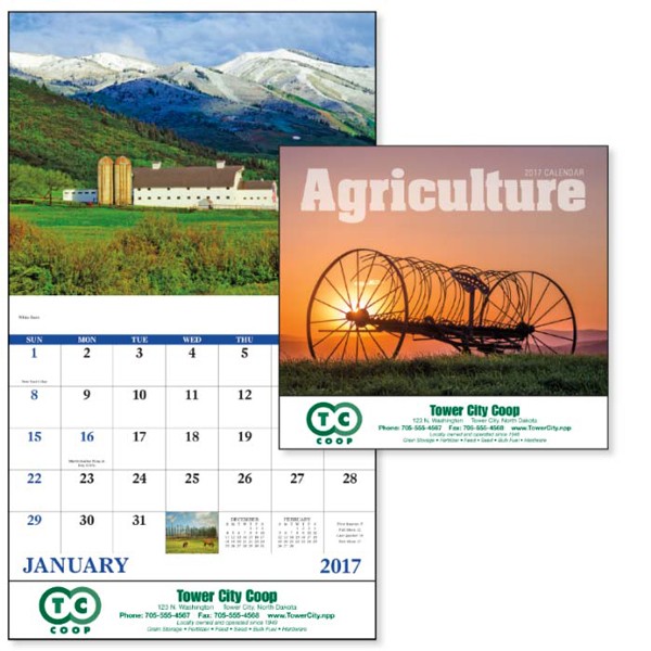 Agriculture Themed Wall Calendar 4AllPromos