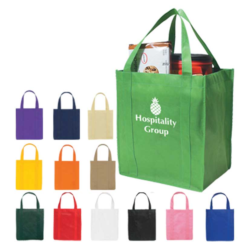 Large Thunder Grocery Tote Bag Promotional Custom Imprinted With Logo