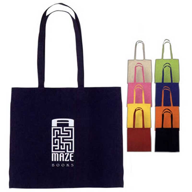 Natural Cotton Tote Bag Promotional Custom Imprinted With Logo