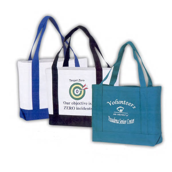 Solid Color Canvas Tote Bag Promotional Custom Imprinted With Logo