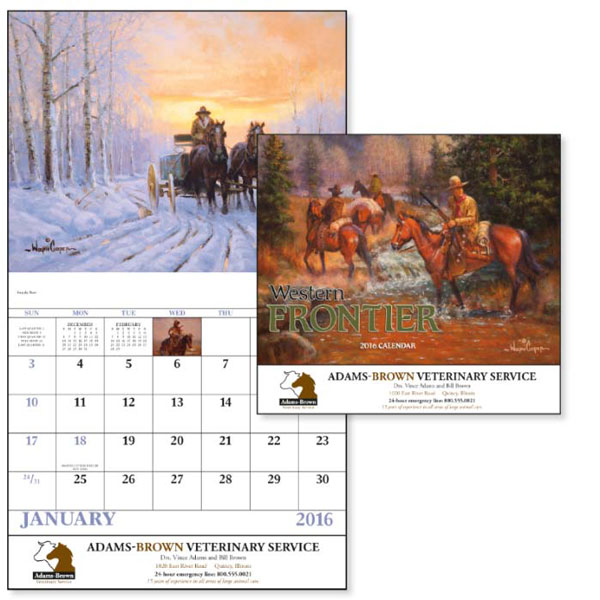 Western Themed Calendar with Imprint 4AllPromos