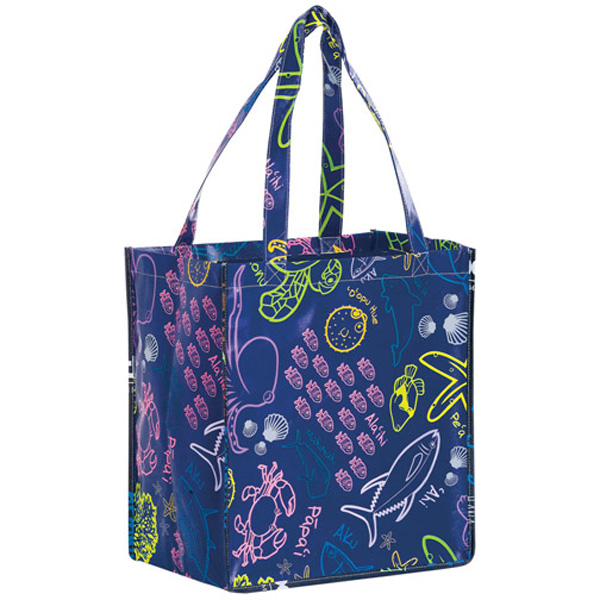 Non-Woven Laminated Tote Bag - 13x7x14in