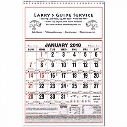 Large Almanac Calendar Imprinted With Logo Commercial Calendars