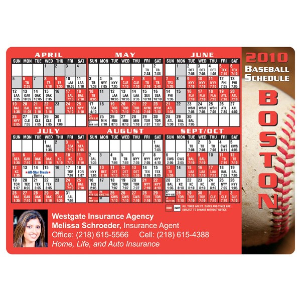 Custom Baseball Schedule Magnets in Bulk | Branded Magnets Wholesale
