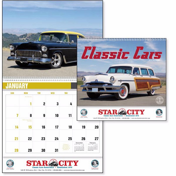 Custom Premium Appointment Calendar - Classic Cars | 4AllPromos