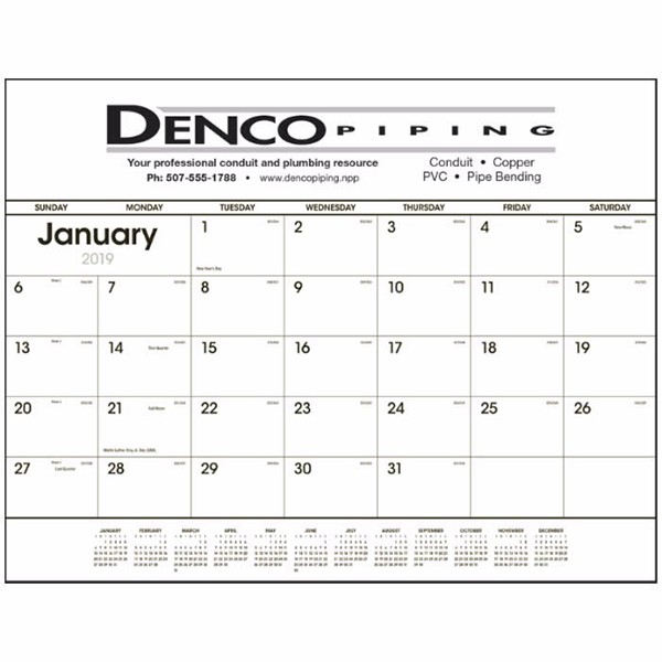 Black and White Desk Pad Calendar Customized Corporate Calendars