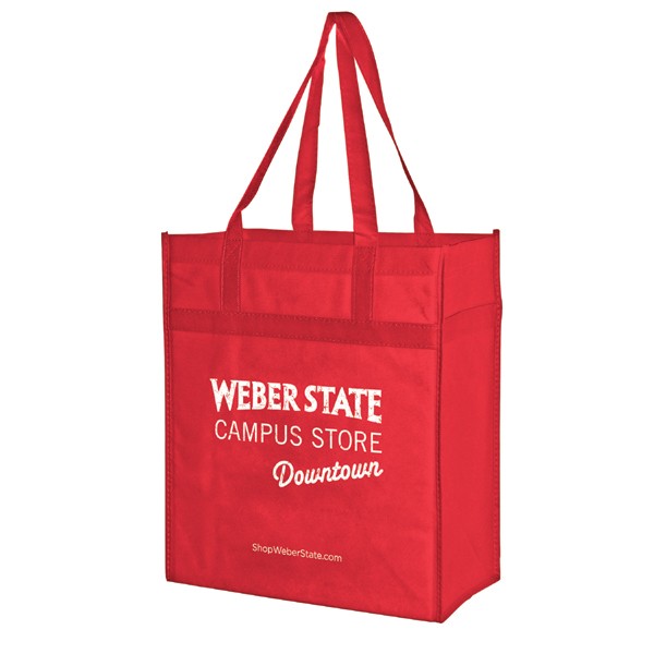 red reusable grocery bags