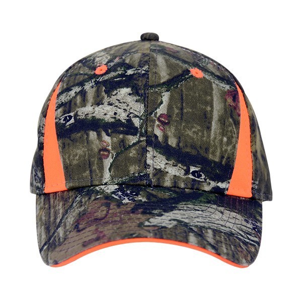 Imprinted Camo Cap with Orange Accents - Custom Camo Caps | 4AllPromos