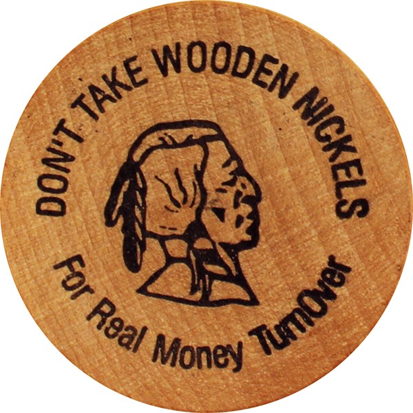 Custom Wooden Nickel With 21 Stock Art Designs | 4AllPromos