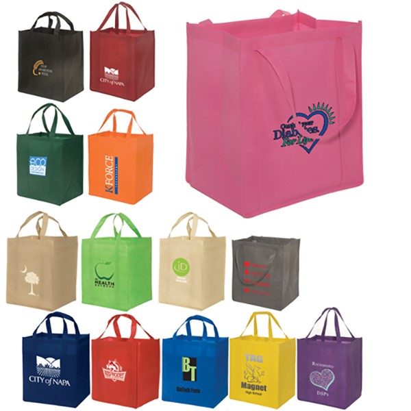 Large Heavy Duty Enviro-Shopper Tote Bag | Imprinted Recycled Tote Bag