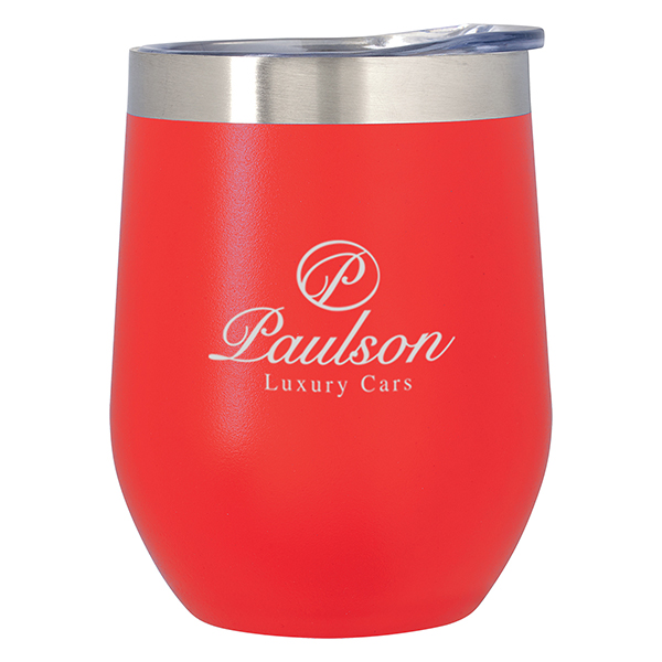 Insulated Stemless Wine Tumbler - 12 oz. (Personalized Name) (Min Qty 1)