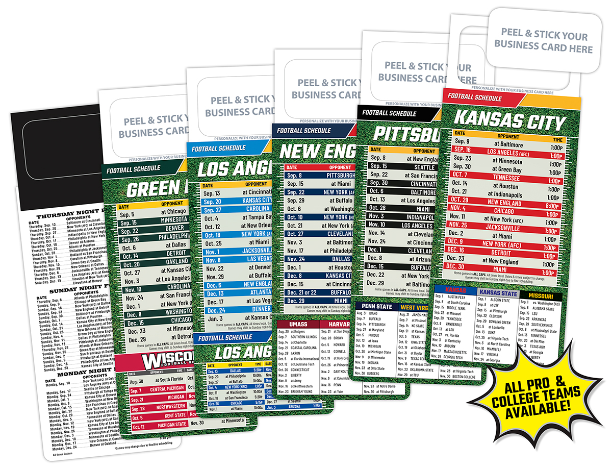 Custom Arizona Wildcats Football Schedule Magnets