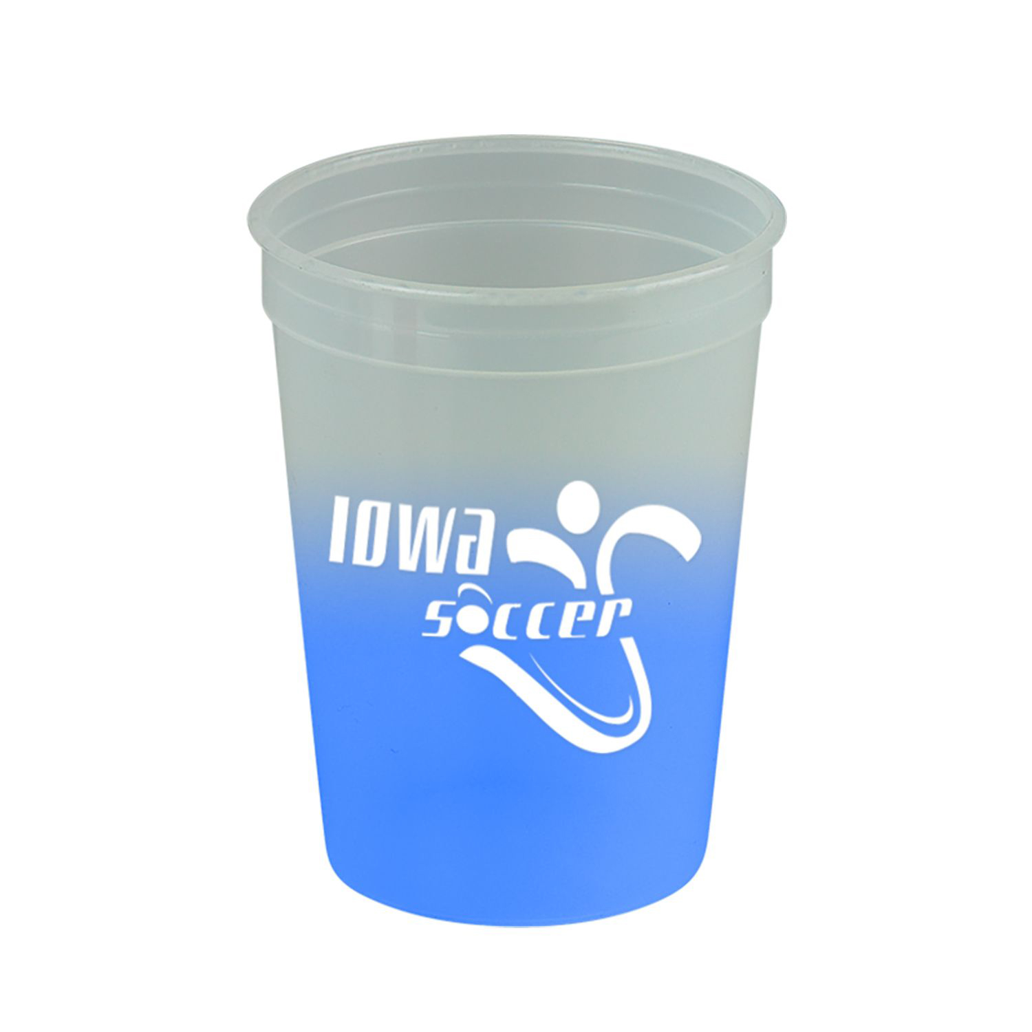 16oz Reusable Color-Changing Plastic Stadium Cups, BPA-Free, Made in USA,  Dishwasher Safe