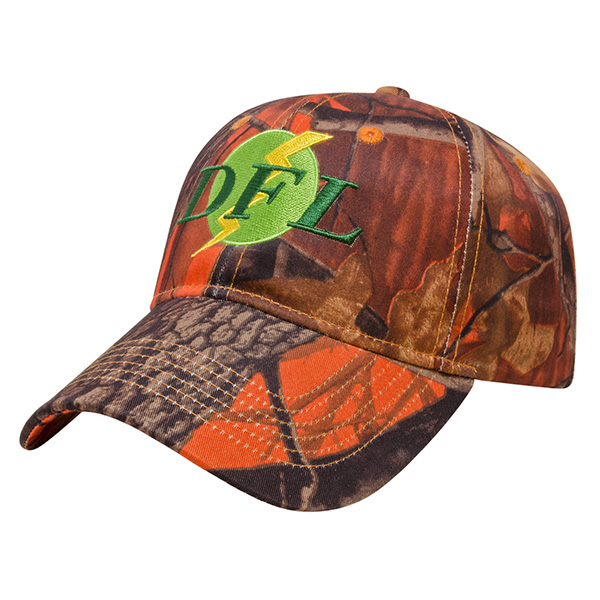 Outdoor Camouflage Hunter Baseball Cap Orange Camo Hunting Trucker